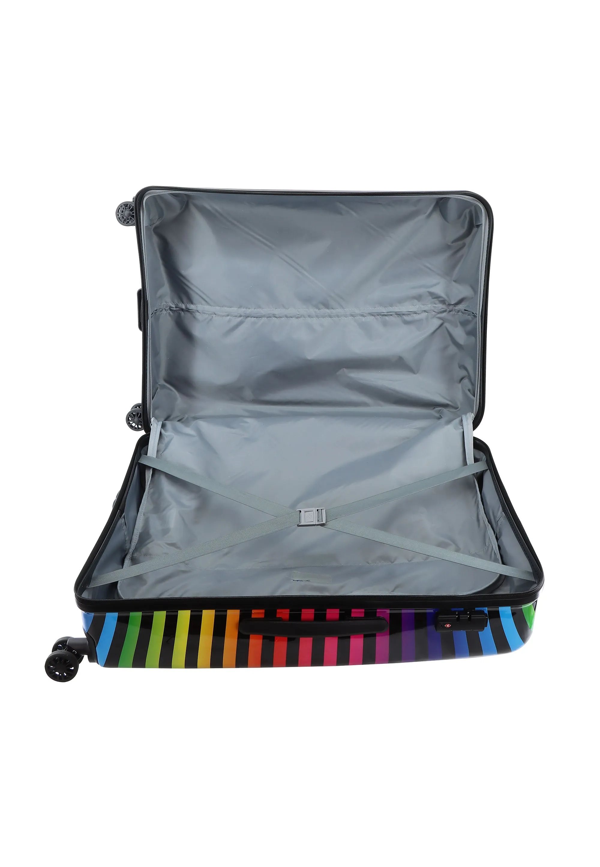 Saxoline Color Strip Hard Printed Luggage / Trolley / Suitcase