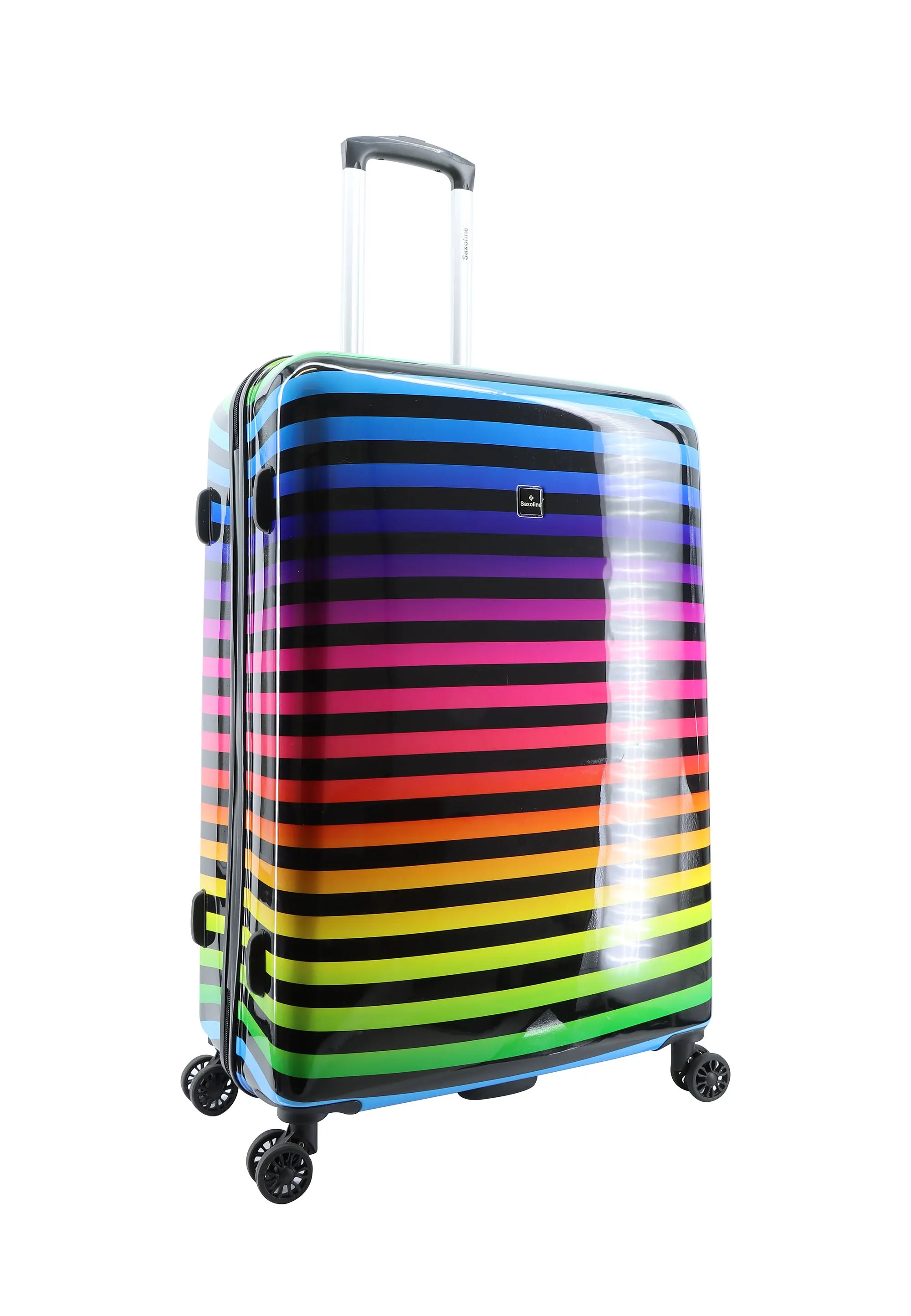 Saxoline Color Strip Hard Printed Luggage / Trolley / Suitcase