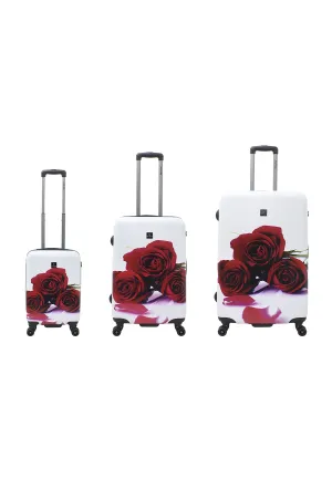 Saxoline Red Roses Hard Luggage / Trolley / Suitcase Print