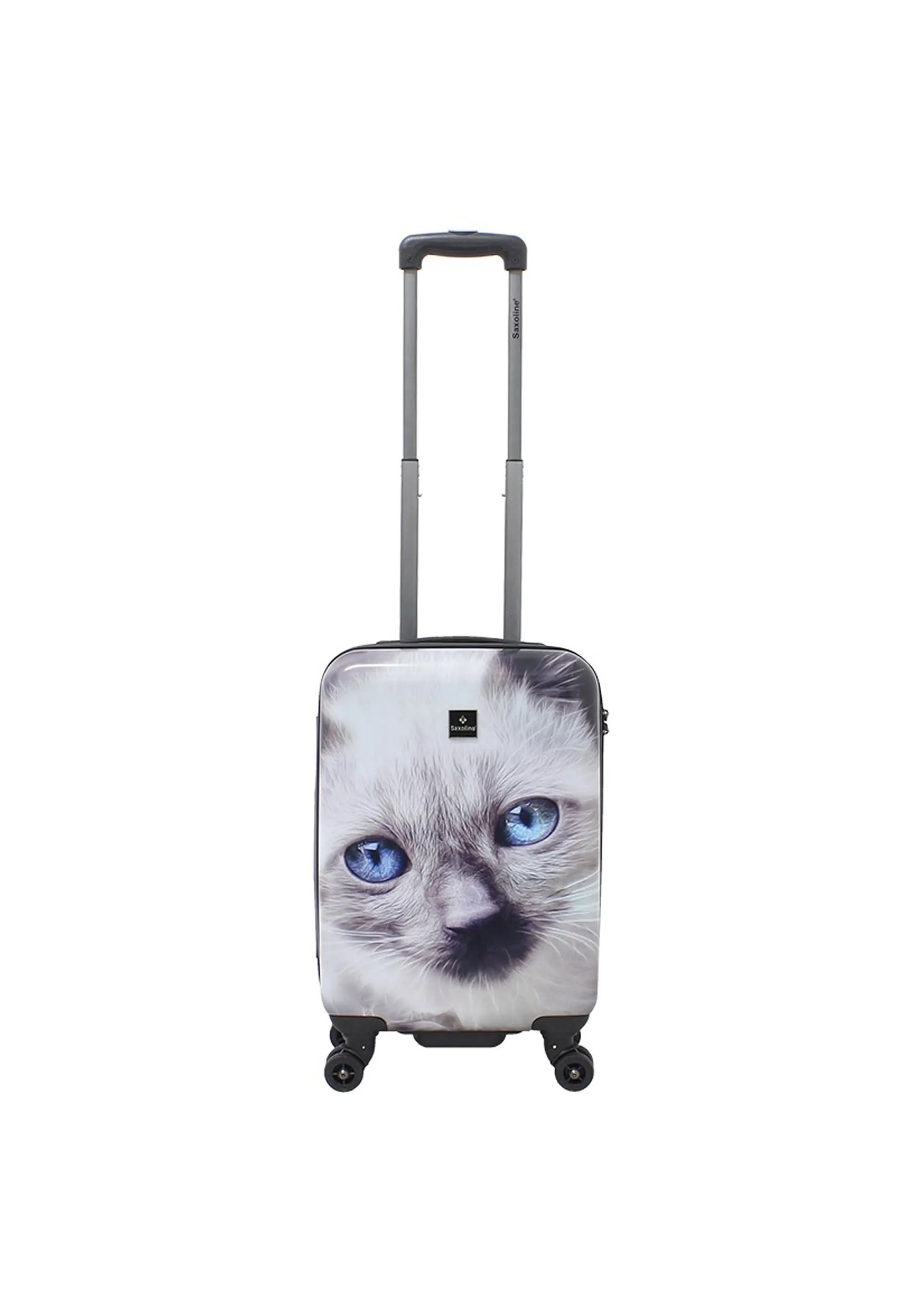 Saxoline White Cat Hard Luggage / Trolley / Suitcase Print