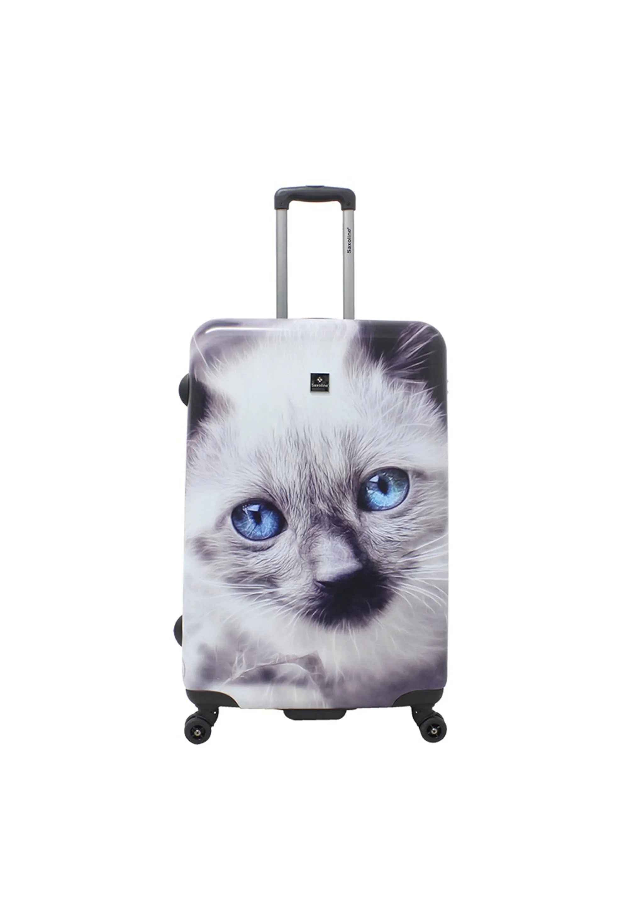 Saxoline White Cat Hard Luggage / Trolley / Suitcase Print