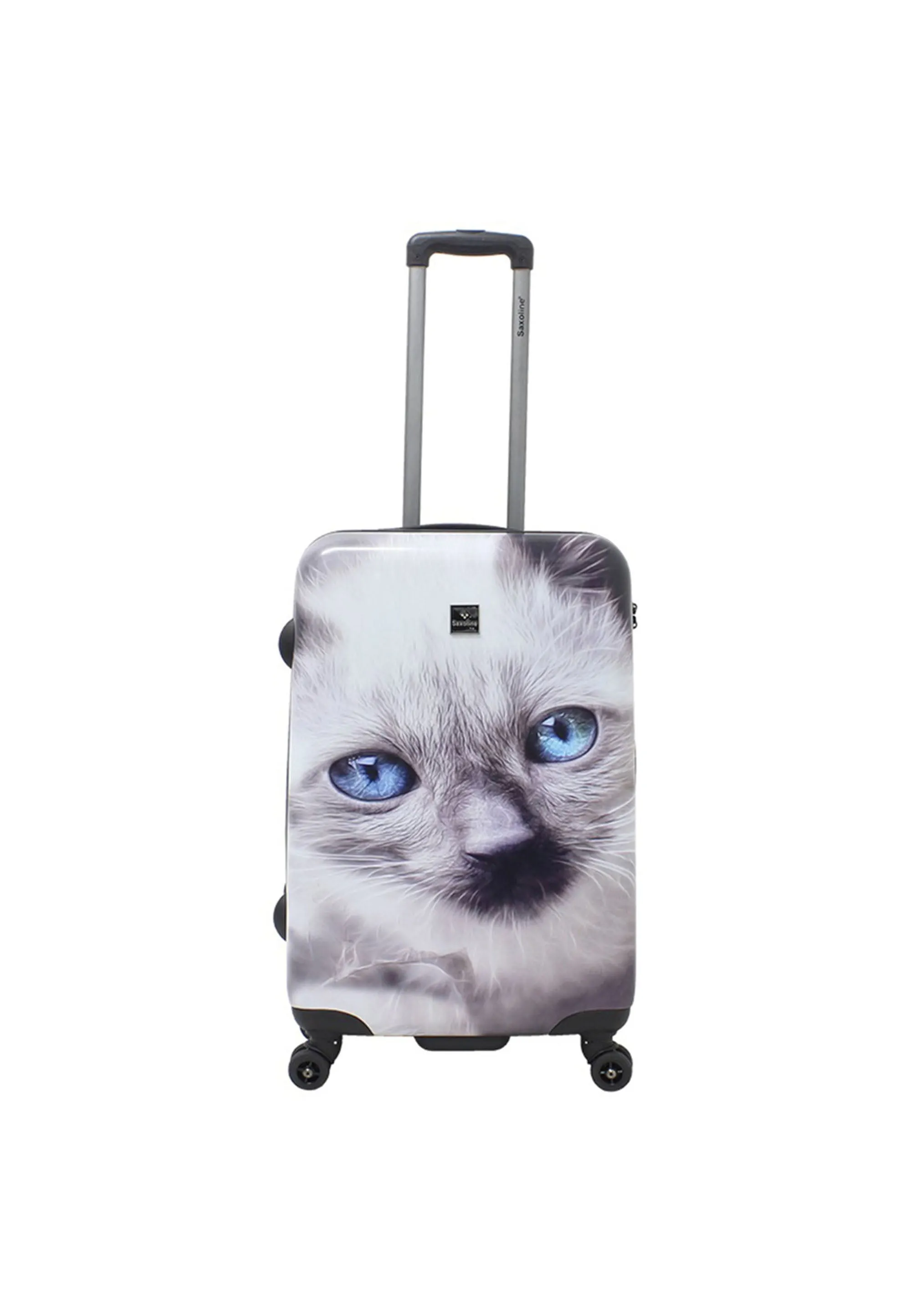 Saxoline White Cat Hard Luggage / Trolley / Suitcase Print