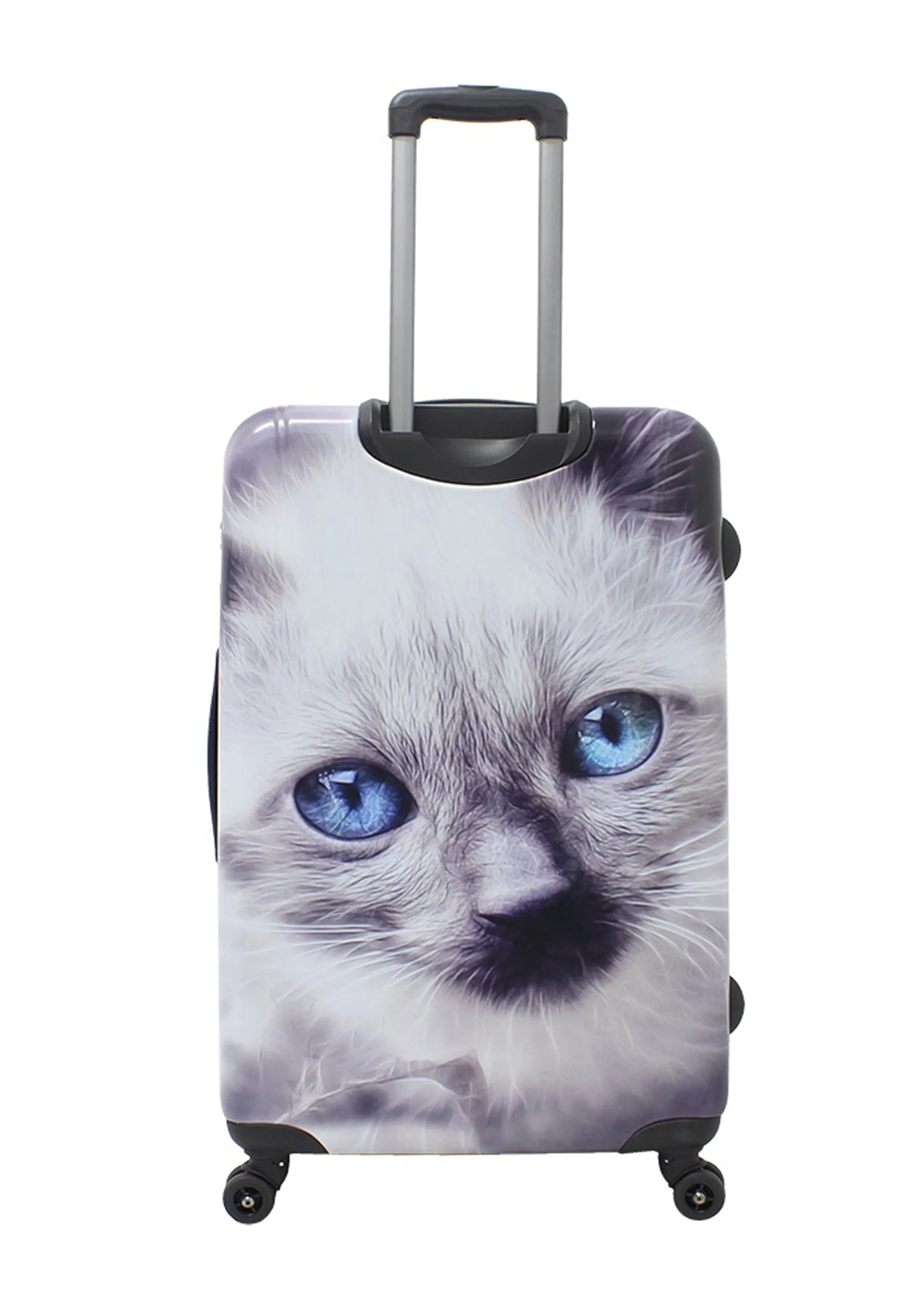 Saxoline White Cat Hard Luggage / Trolley / Suitcase Print