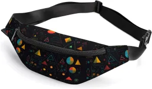 Science Formulas Chalk Board Belt Bag Fanny Pack Crossbody Bags Waist Pack for Running Workout