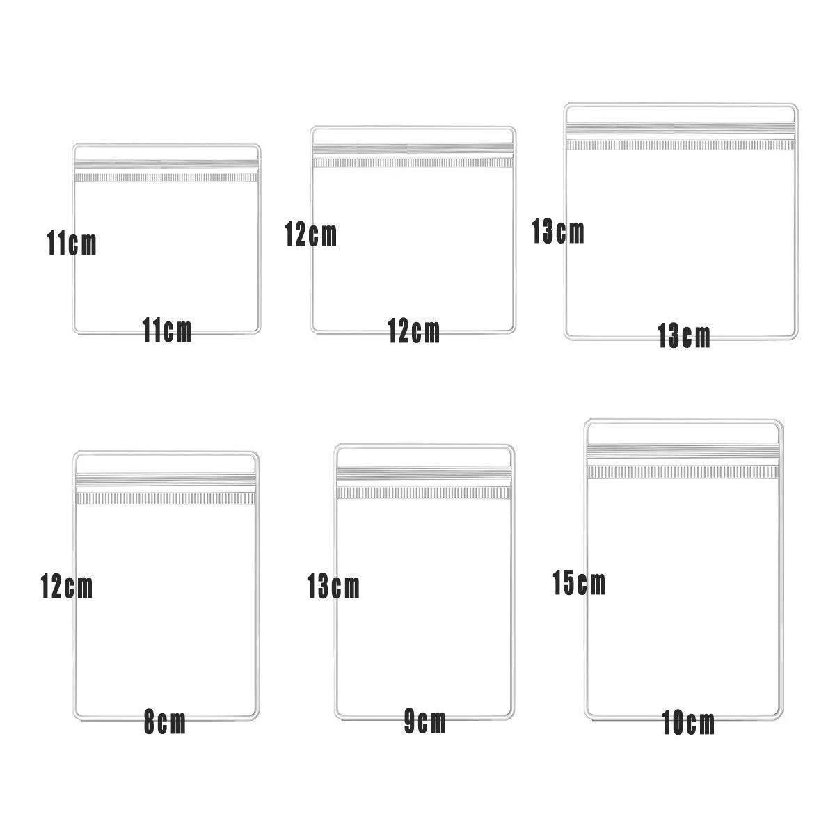 Self-Sealing Jewelry Bags 100PCS PVC