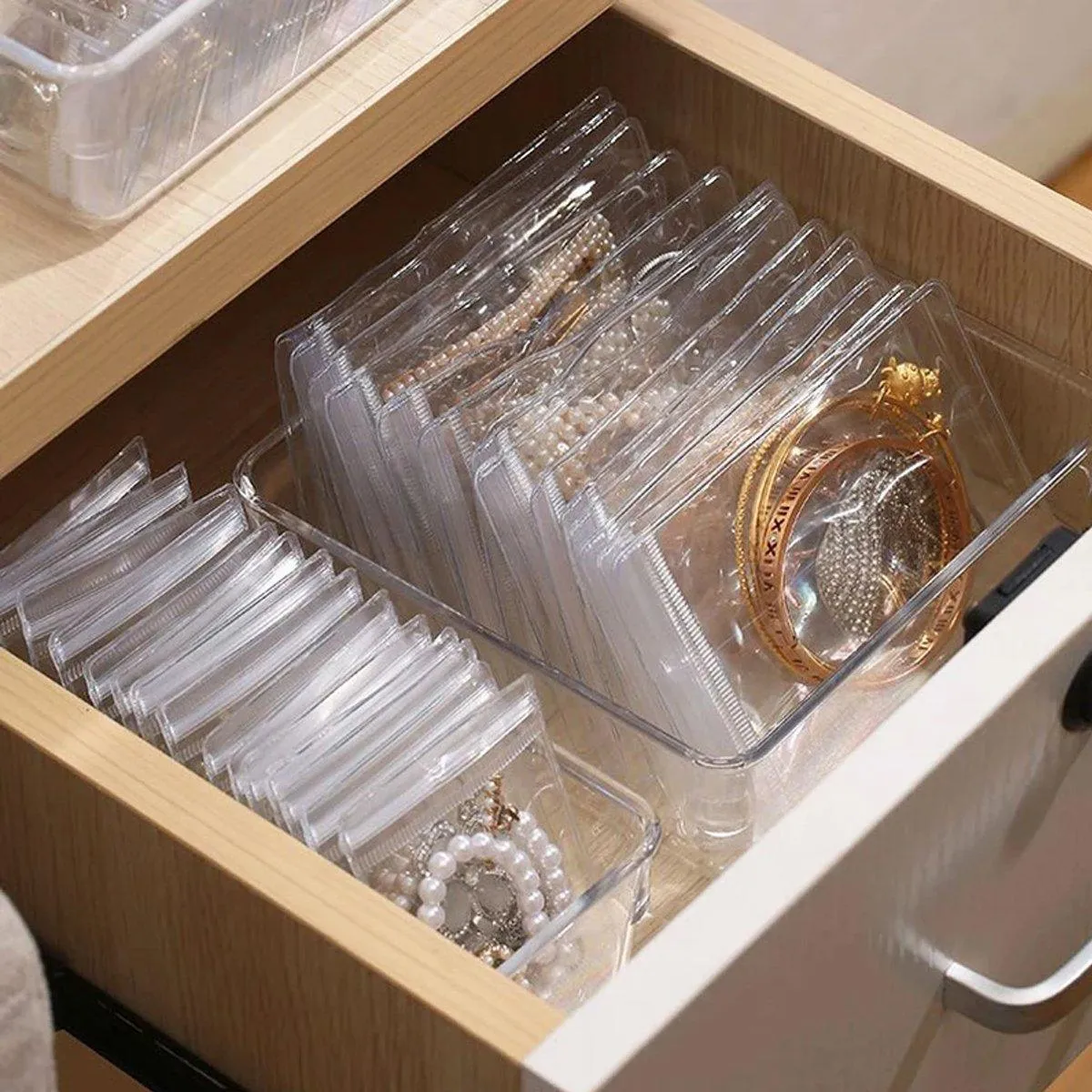 Self-Sealing Jewelry Bags 100PCS PVC