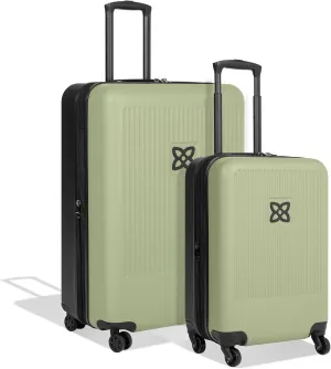 Sherpani Meridian Nesting Luggage Set, 2 Piece Rolling Luggage Set, Travel Durable Lightweight Luggage, Hardside Suitcase with Spinner Wheels, 22 Inch and 29 Inch (Sage)
