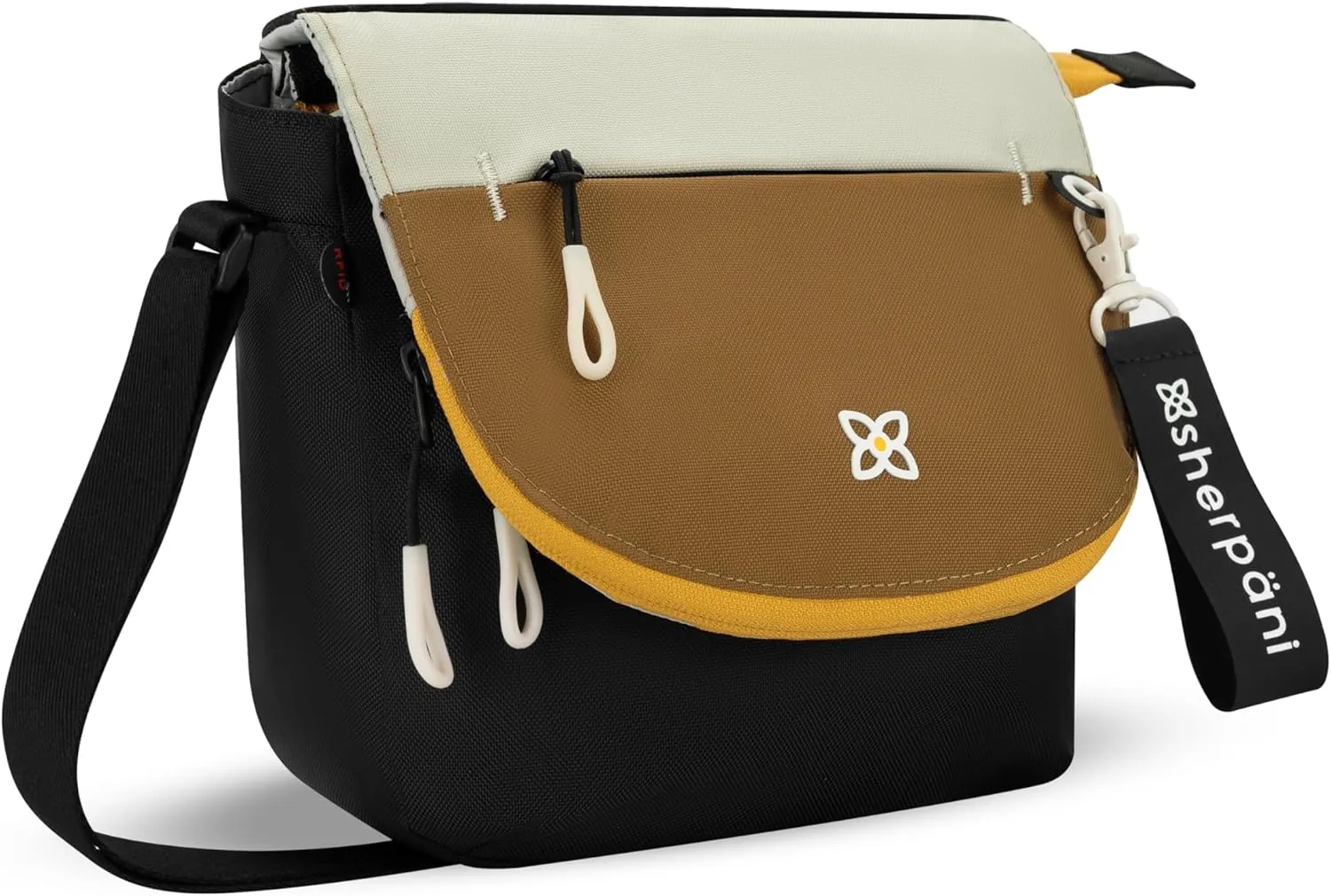 Sherpani Milli, Nylon Flap Crossbody Purse, Medium Shoulder Bag, Travel Crossbody Bags for Women, RFID Protection