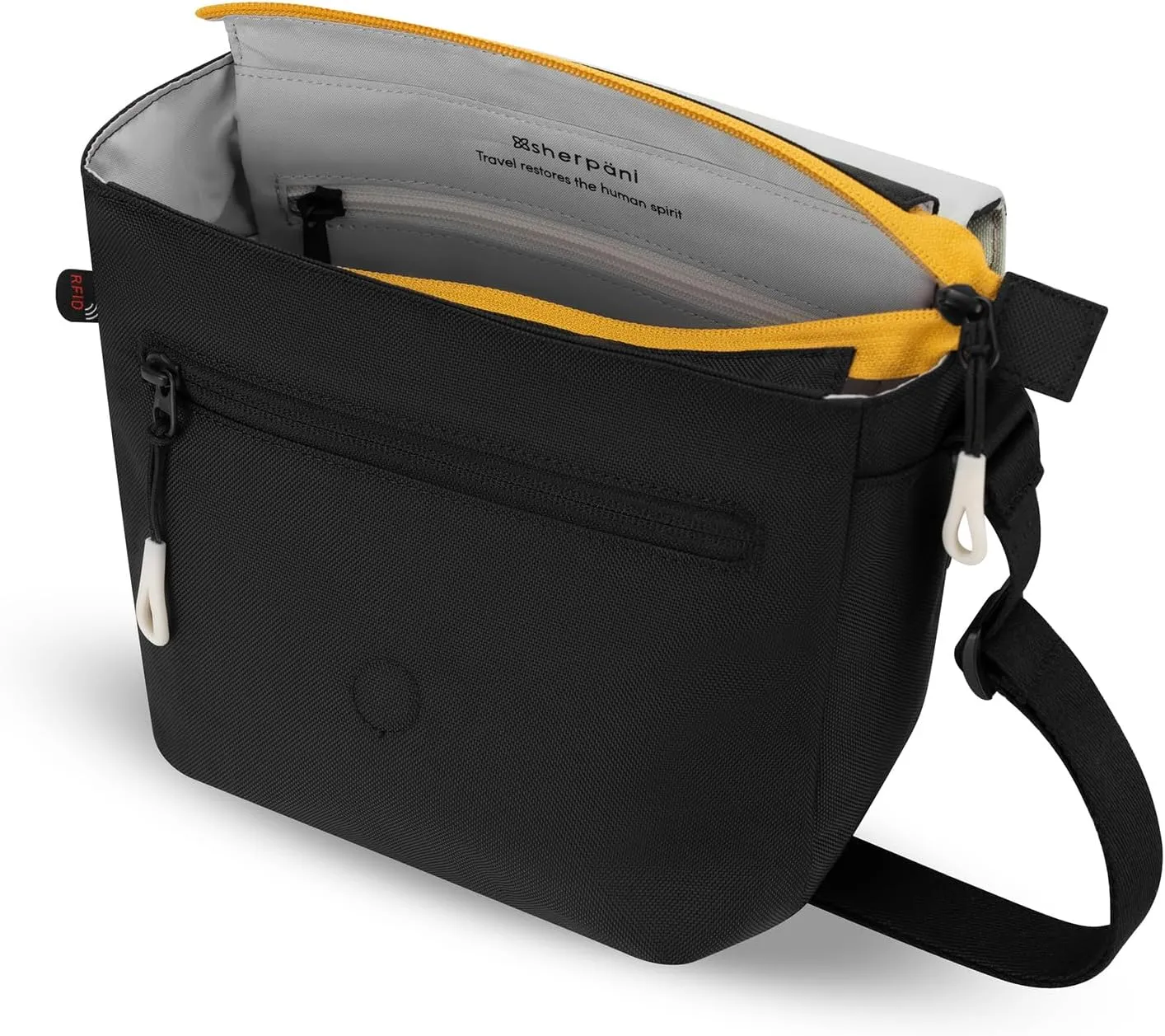 Sherpani Milli, Nylon Flap Crossbody Purse, Medium Shoulder Bag, Travel Crossbody Bags for Women, RFID Protection