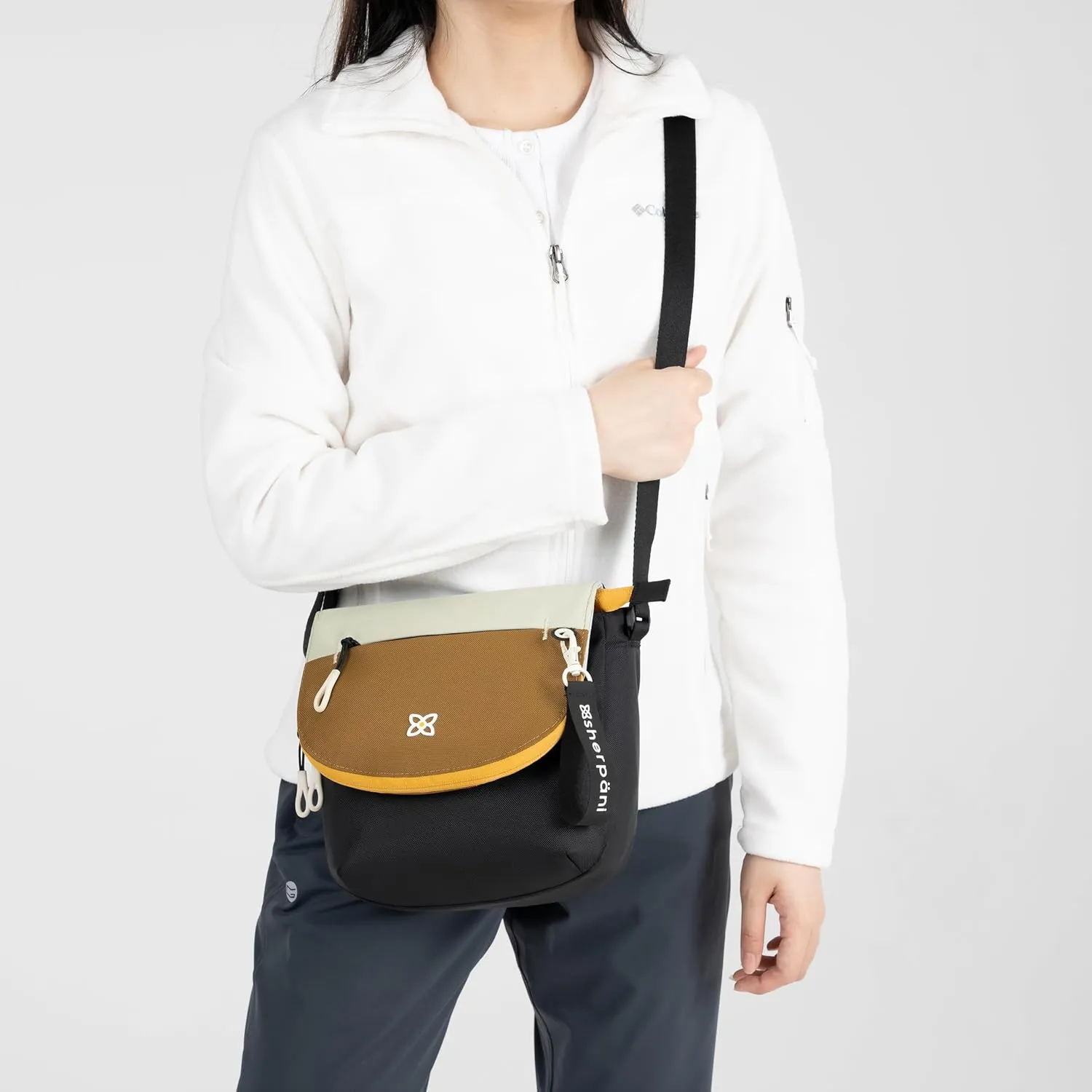 Sherpani Milli, Nylon Flap Crossbody Purse, Medium Shoulder Bag, Travel Crossbody Bags for Women, RFID Protection
