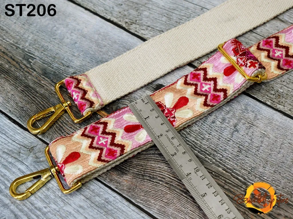 Shoulder Crossbody Straps Replacement Strap Tote Messenger Bags Strap for Purses Embroidered Boho Guitar Strap Handbag Strap Gift for Wife