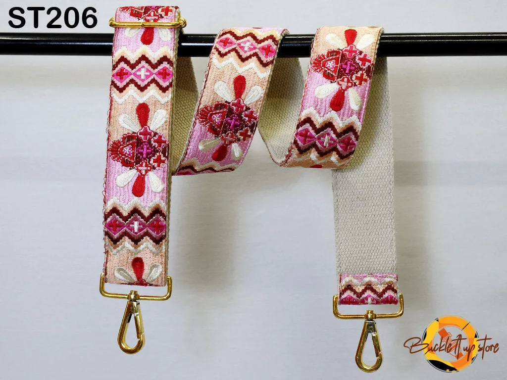 Shoulder Crossbody Straps Replacement Strap Tote Messenger Bags Strap for Purses Embroidered Boho Guitar Strap Handbag Strap Gift for Wife