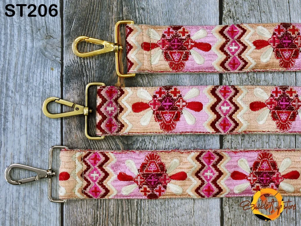 Shoulder Crossbody Straps Replacement Strap Tote Messenger Bags Strap for Purses Embroidered Boho Guitar Strap Handbag Strap Gift for Wife