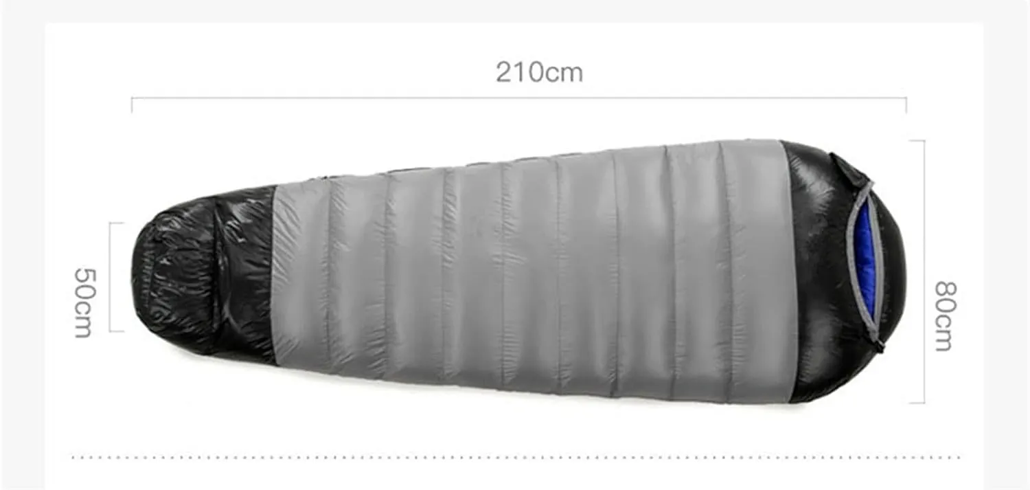 Sleeping Bag Goose Down Adult Mummy Camping Sleeping Bag New 4 Season Waterproof Travel Warm Down Sleep Bag for Outdoor Hiking