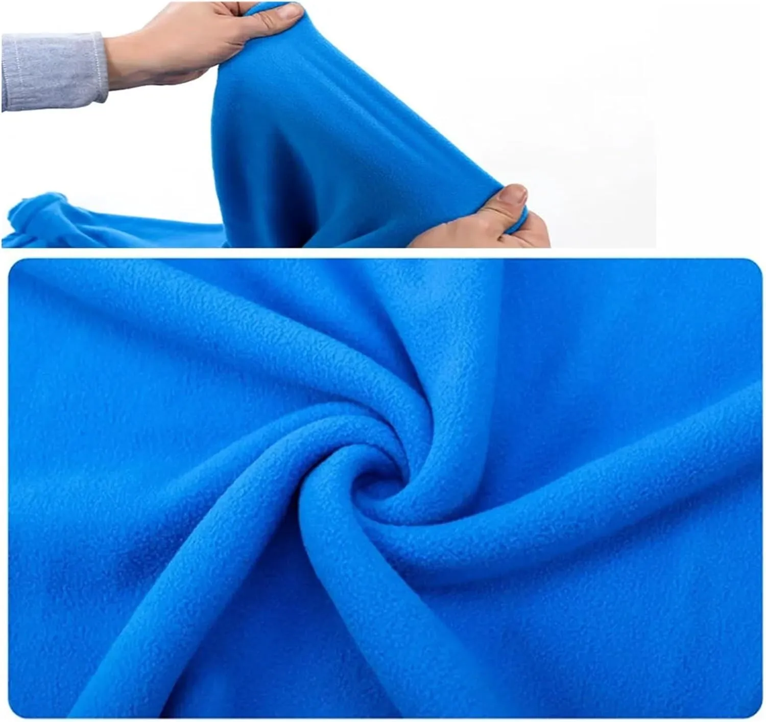 Sleeping Bag Ultra-Light Polar Fleece Sleeping Bag for Outdoor Camping Tent Bed Use,Travel Warm Sleeping Bag Liner Lightweight(Single Velvet Grey)