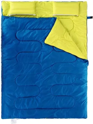 Sleeping Bags for Adults,Sleeping Bag Double Sleeping Bag Envelope Style Spring and Autumn Camping Hiking Portable Sleeping Bag with Pillow