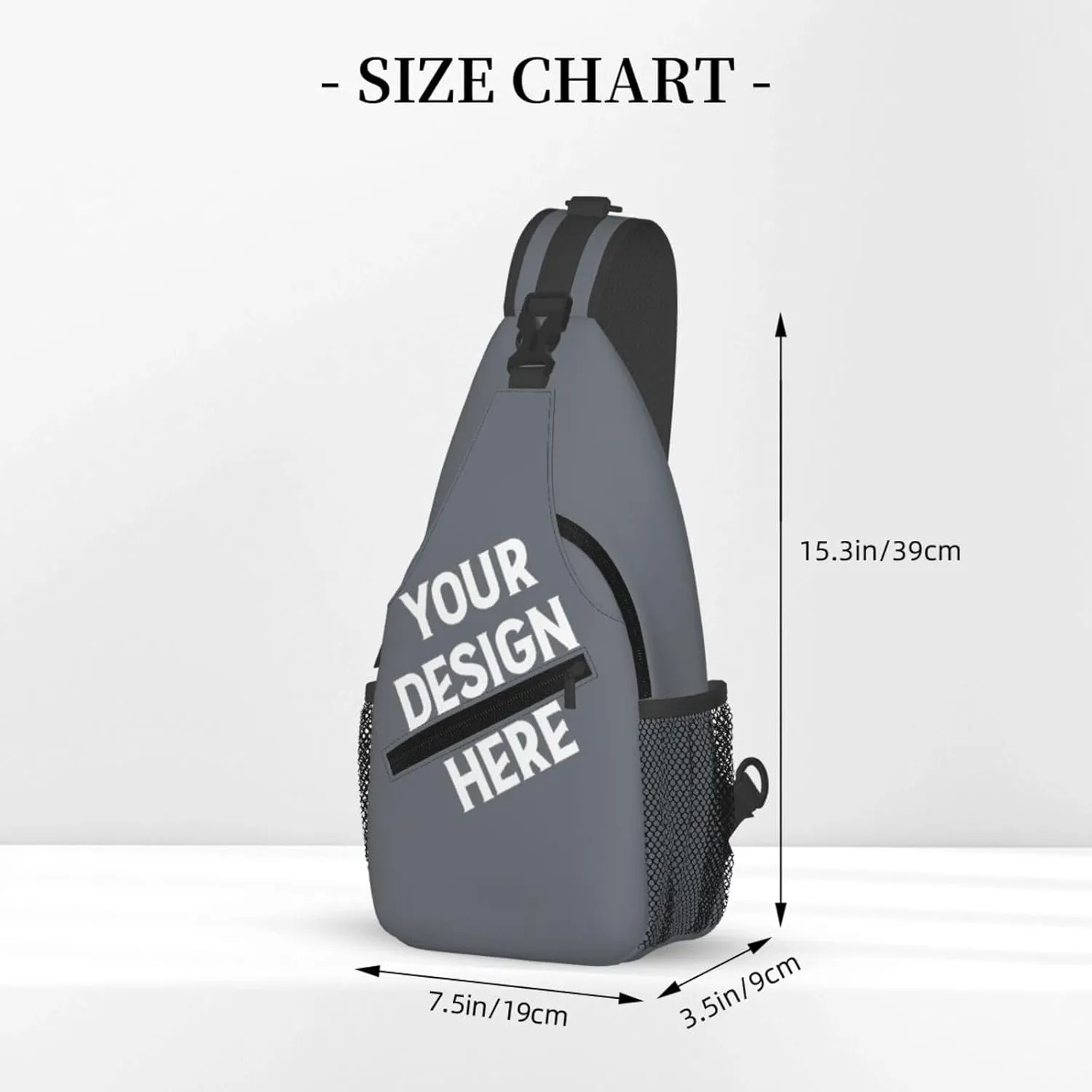 Sling Backpack for Men&Women Personalized Crossbody Sling Bags with Photo Name Logo Customized Chest Bag Travel Hiking