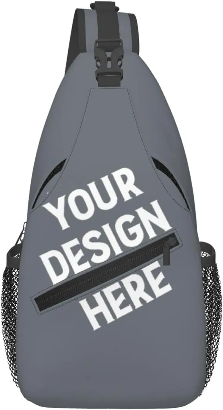 Sling Backpack for Men&Women Personalized Crossbody Sling Bags with Photo Name Logo Customized Chest Bag Travel Hiking