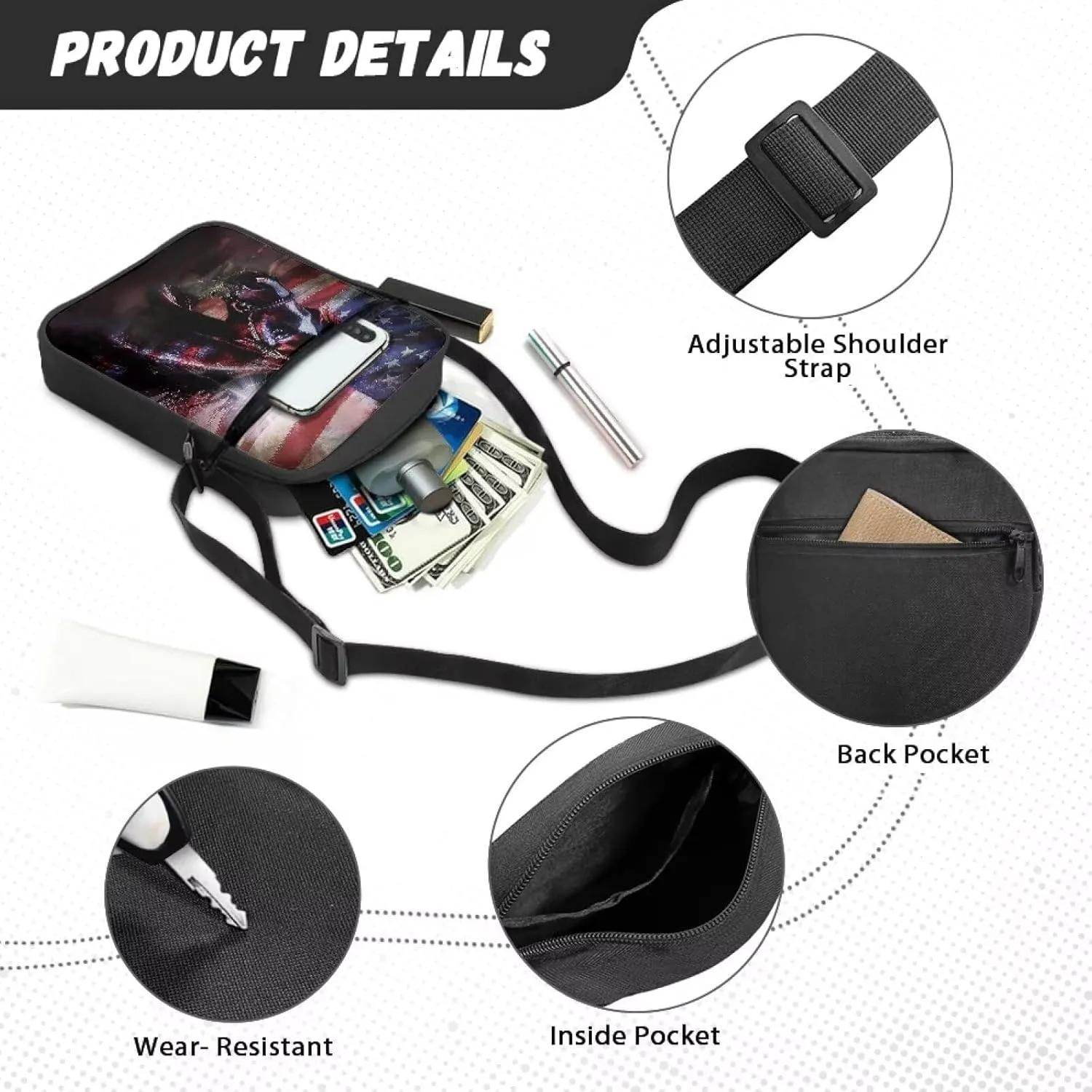 Small Messenger Bag for Women Crossbody Shoulder Satchel Travel Cross Body Purse Cellphone Wallet