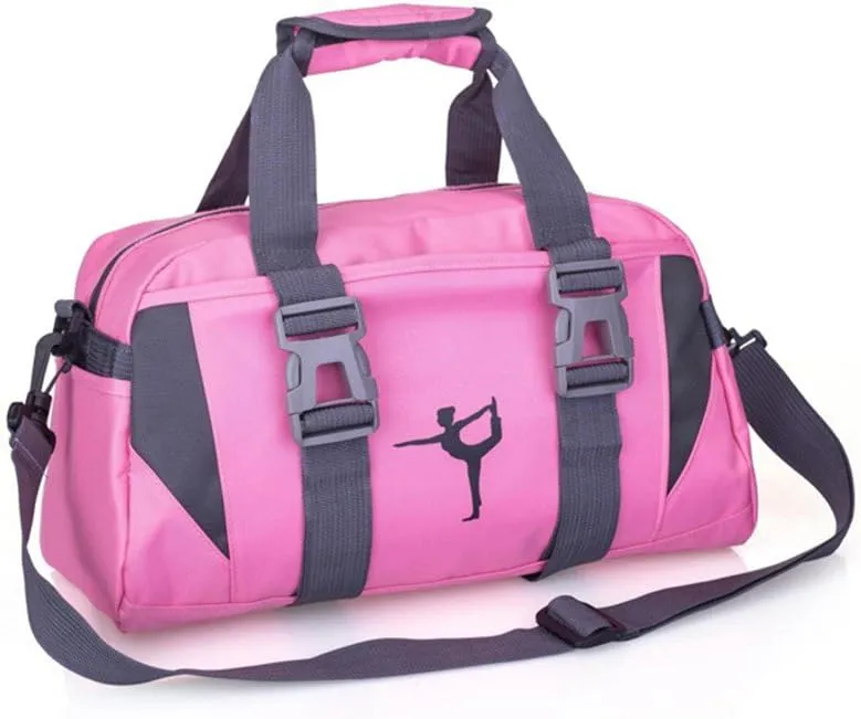 Small/Large Dance Duffle Bag For Girls Sport Gym Bags For Women Yoga Bag (Pink, Small)
