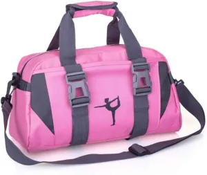 Small/Large Dance Duffle Bag For Girls Sport Gym Bags For Women Yoga Bag (Pink, Small)