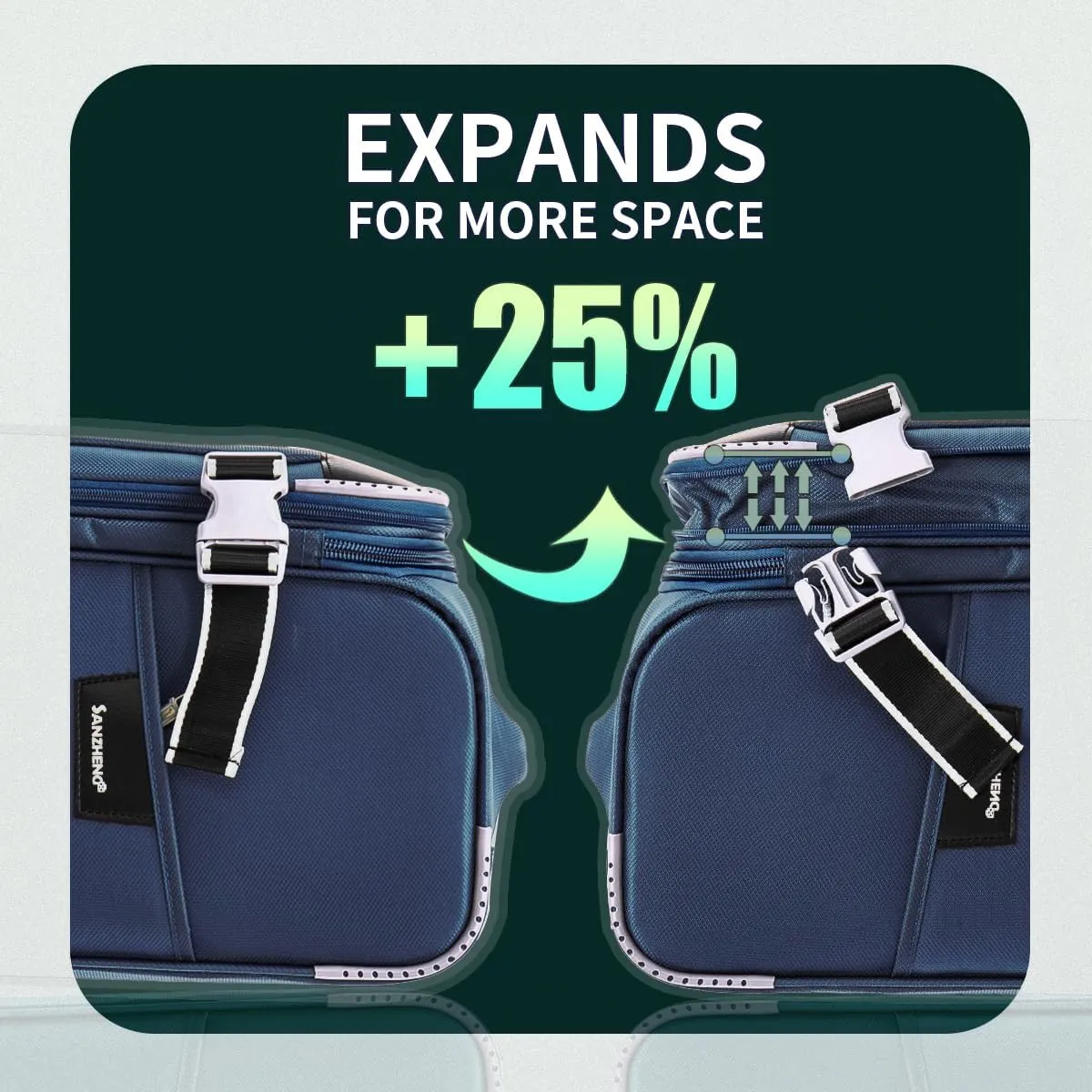 Softside Luggage Set with Spinner Wheels, 4 Piece Expandable Fabric Large Suitcases Set with TSA Lock (Blue, 20/24/28/32inch)
