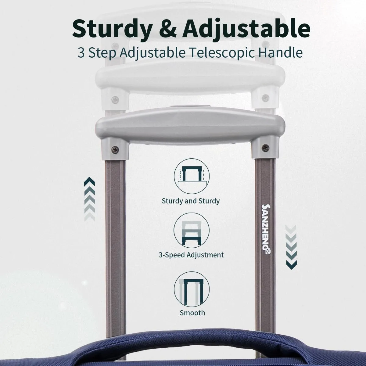 Softside Luggage Set with Spinner Wheels, 4 Piece Expandable Fabric Large Suitcases Set with TSA Lock (Blue, 20/24/28/32inch)