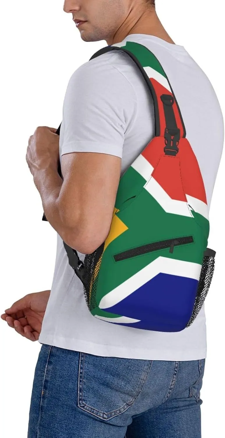 South Africa Flag Sling Bag Adjustable Chest Bags Casual Crossbody Bag Travel Shoulder Backpack