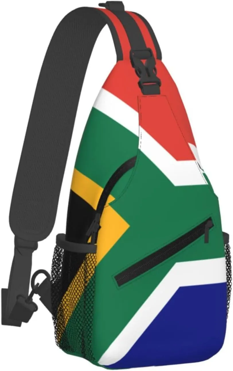 South Africa Flag Sling Bag Adjustable Chest Bags Casual Crossbody Bag Travel Shoulder Backpack