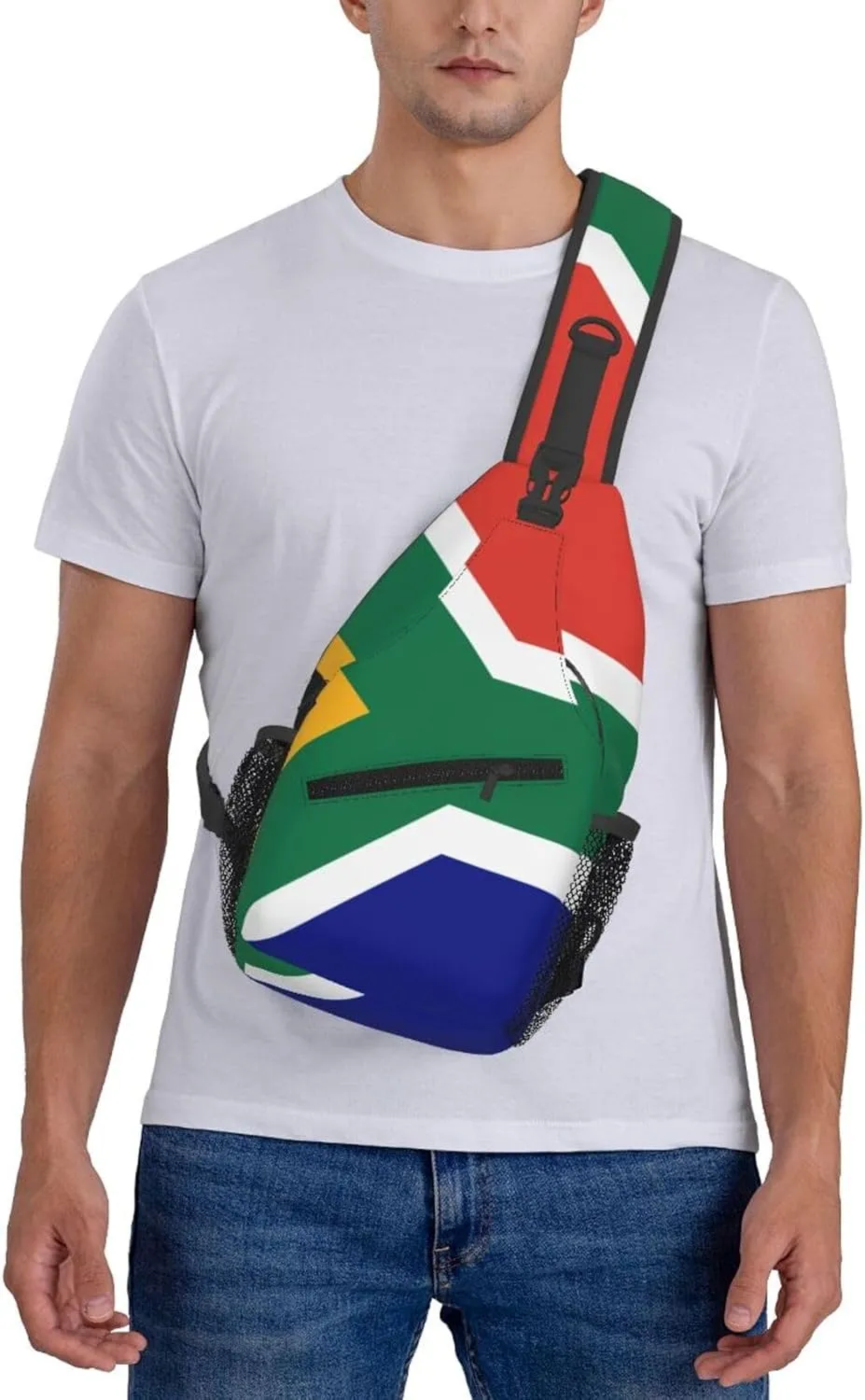 South Africa Flag Sling Bag Adjustable Chest Bags Casual Crossbody Bag Travel Shoulder Backpack