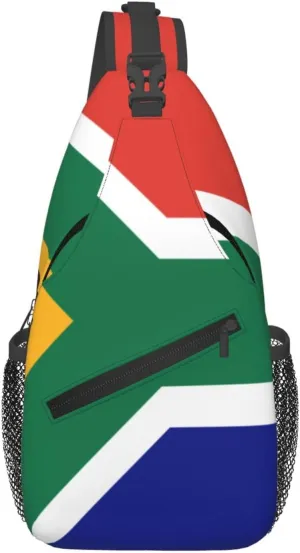 South Africa Flag Sling Bag Adjustable Chest Bags Casual Crossbody Bag Travel Shoulder Backpack