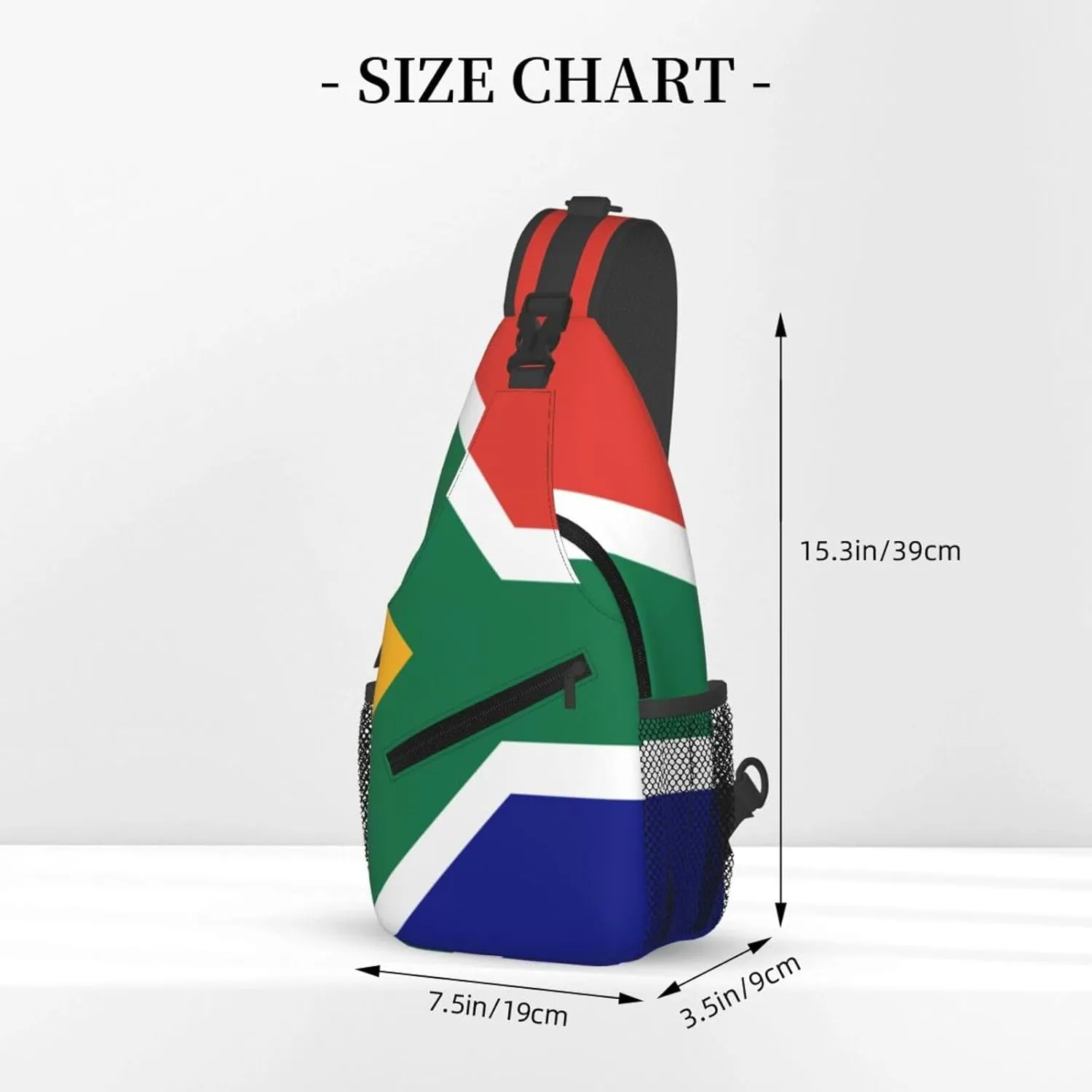 South Africa Flag Sling Bag Adjustable Chest Bags Casual Crossbody Bag Travel Shoulder Backpack
