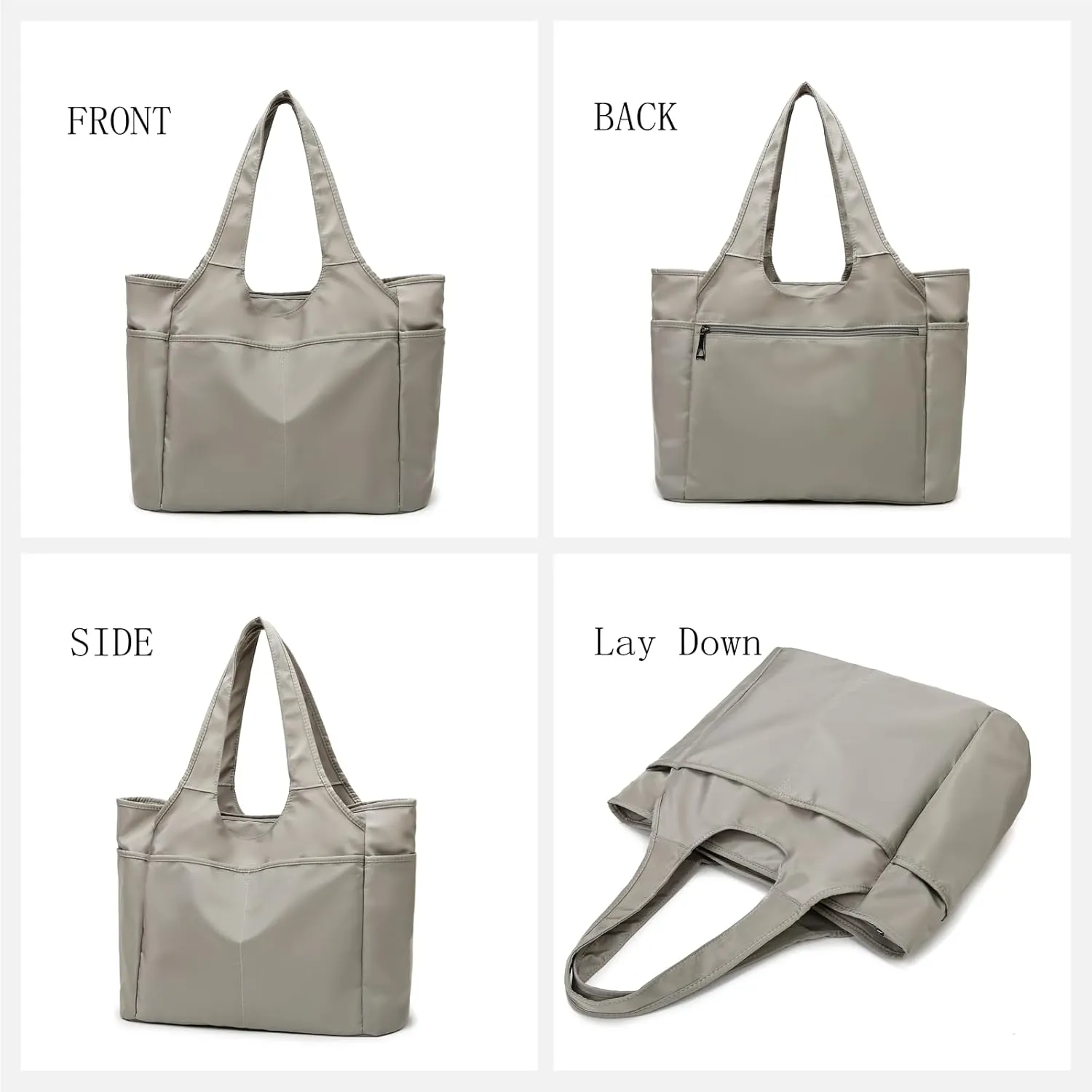 SOYMWIN Tote Bag for Women,Large Tote Bag with Compartments and Multiple Pockets,Quilted Shoulder Bag for Travel Work Sports