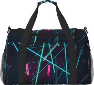 Space Laser Travel Duffel Bag Large Foldable Waterproof Overnight Bag For Beach Swim Bags Pool Sports Gym