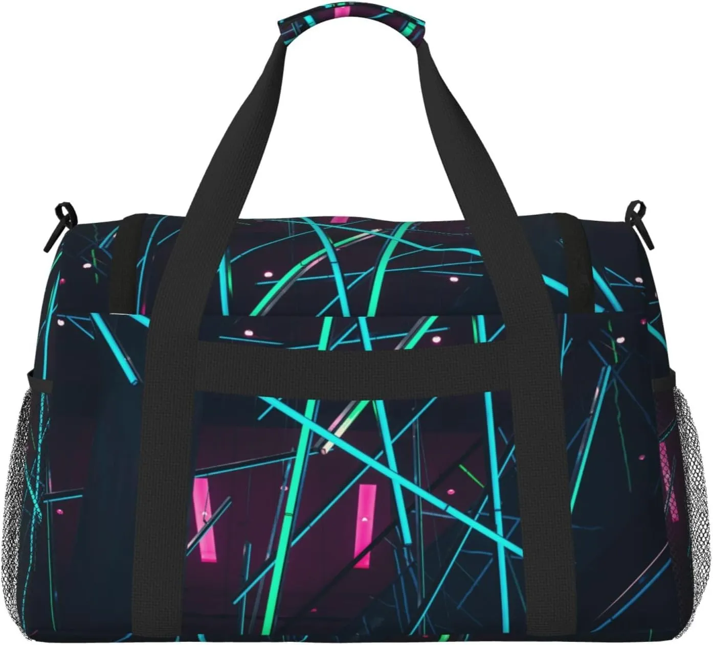 Space Laser Travel Duffel Bag Large Foldable Waterproof Overnight Bag For Beach Swim Bags Pool Sports Gym