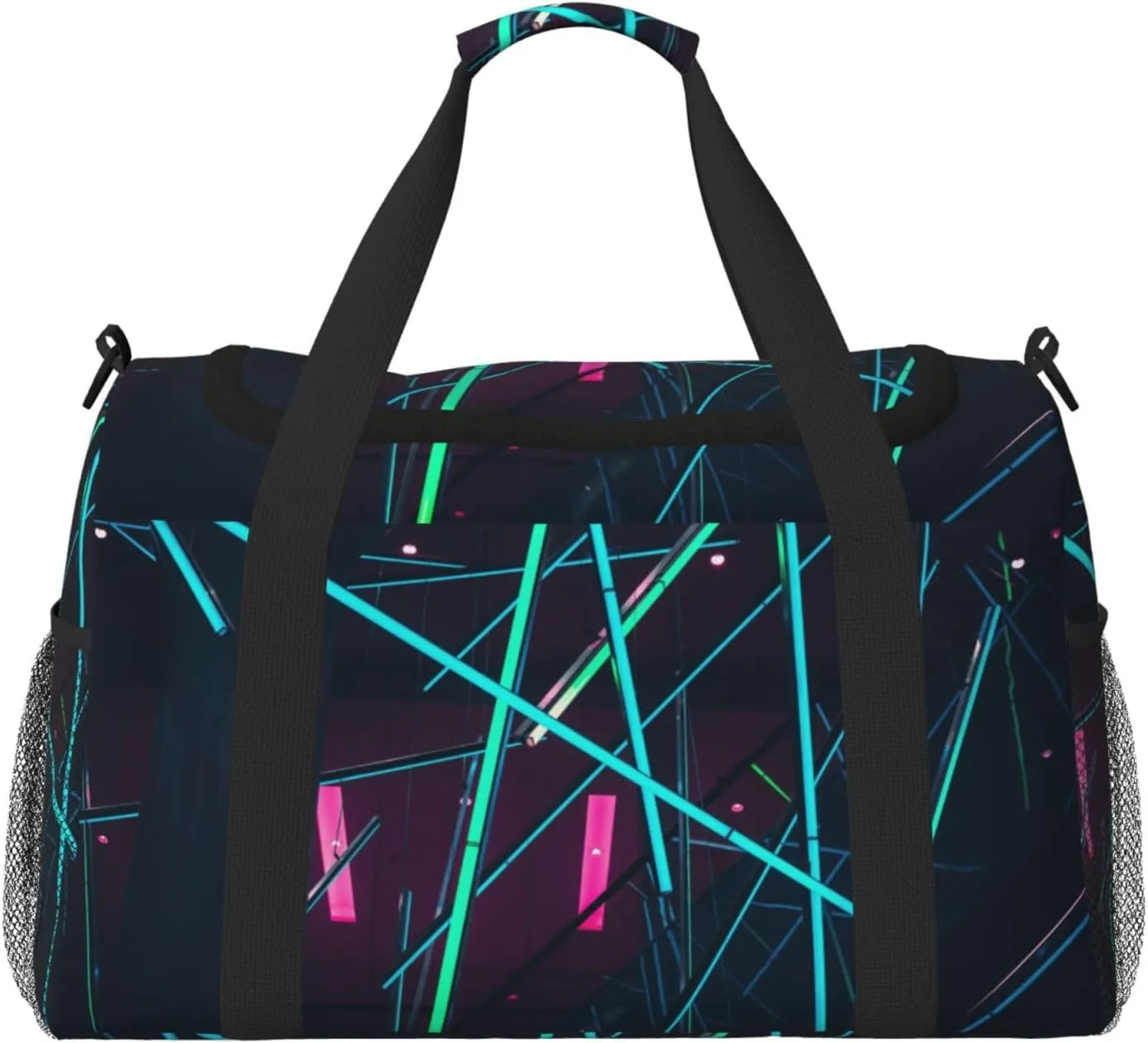 Space Laser Travel Duffel Bag Large Foldable Waterproof Overnight Bag For Beach Swim Bags Pool Sports Gym