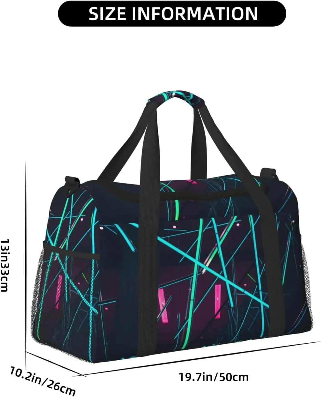 Space Laser Travel Duffel Bag Large Foldable Waterproof Overnight Bag For Beach Swim Bags Pool Sports Gym
