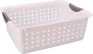 Sterilite 16248006 Medium White Ultra Basket, 2 Pack