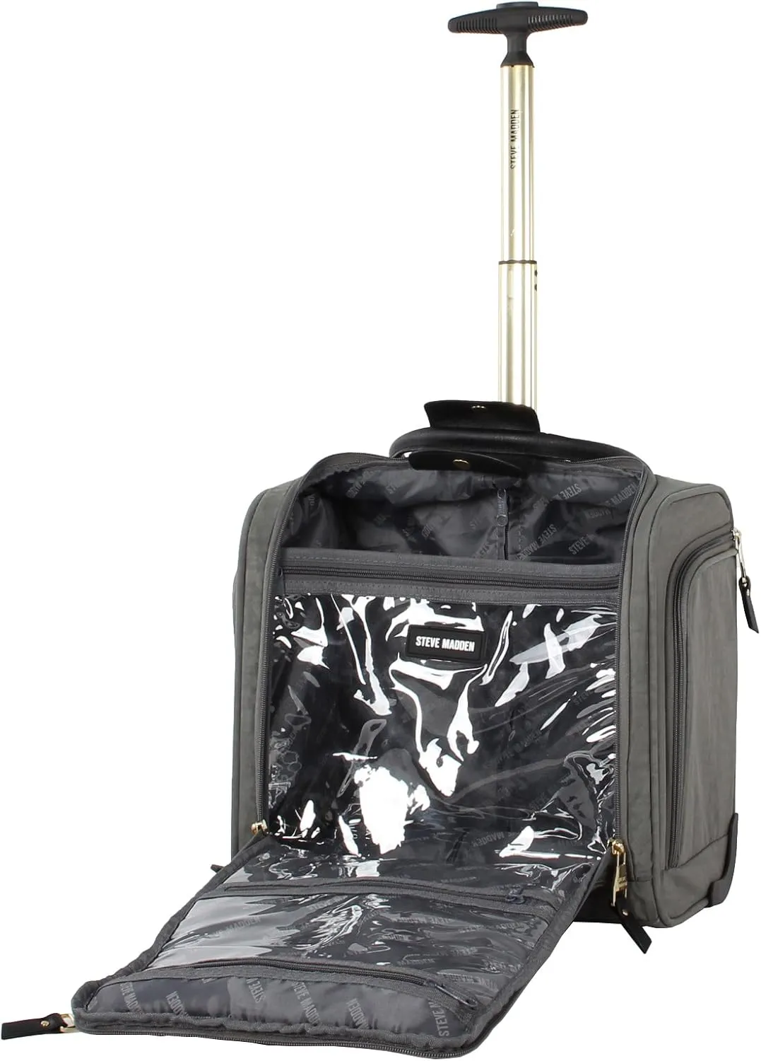 Steve Madden Unisex-Adult (Luggage only) Spinner, Peek-a-Boo Grey, One Size