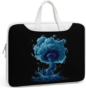 Storm Tornado Twister Hurricane Laptop Bag PU Leather Computer Tote Bag Carrying Case Messenger Bag with Handle