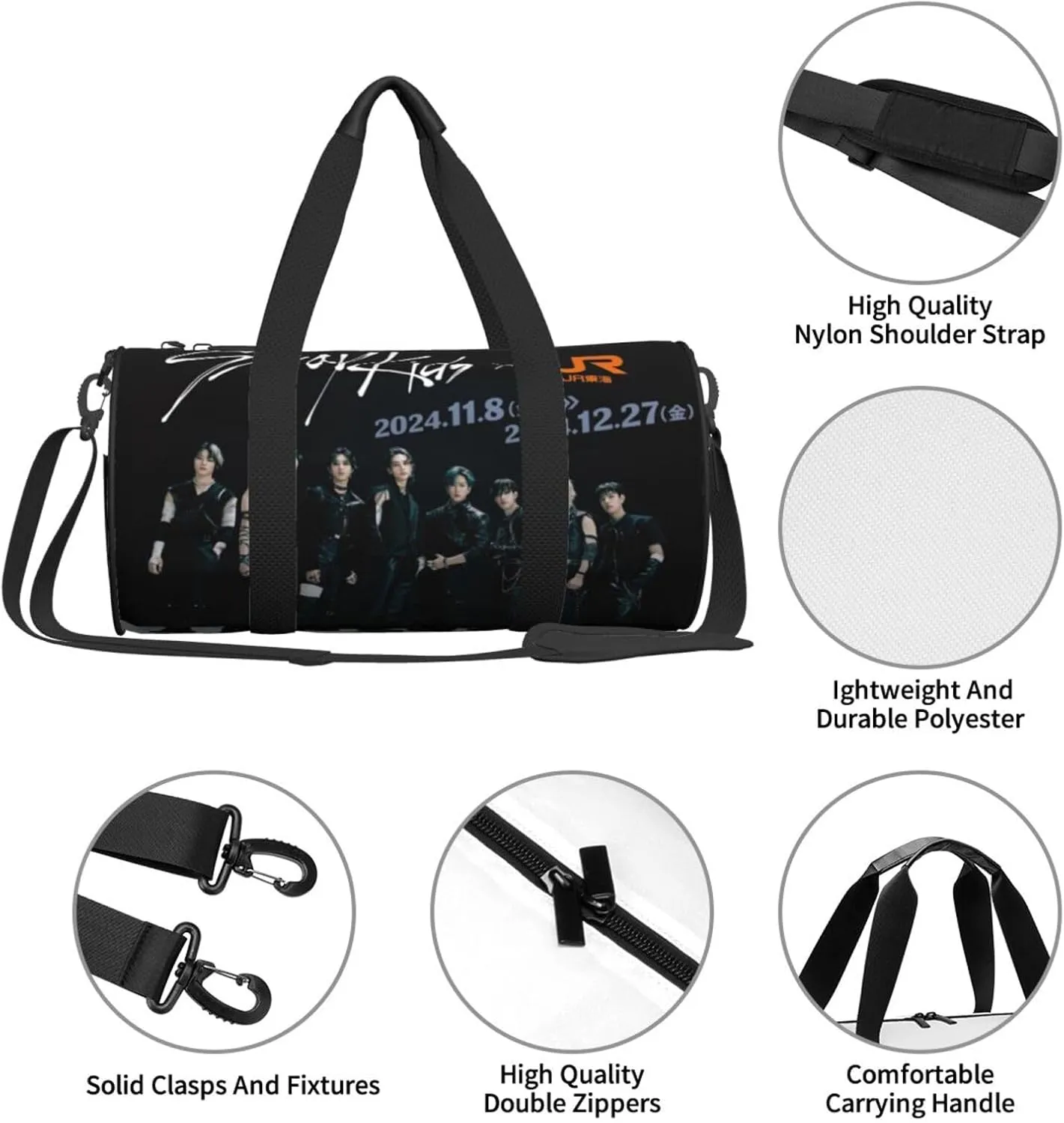 Stray Music Kids Duffel Bags,Traveling Sports Gym Bags for Men and Women