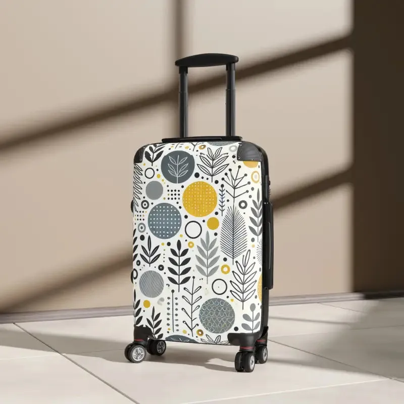 Stylish Floral Design Suitcase Modern Functionality