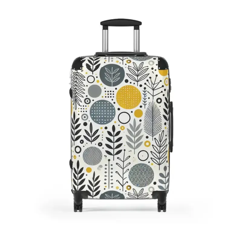 Stylish Floral Design Suitcase Modern Functionality