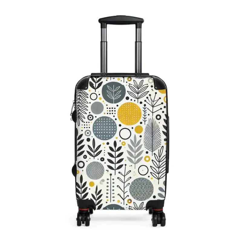 Stylish Floral Design Suitcase Modern Functionality