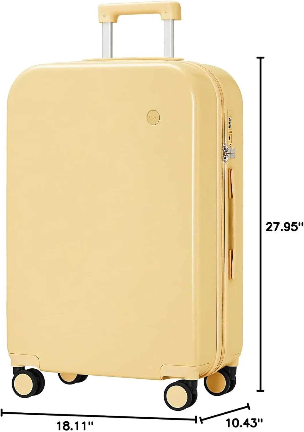 Suitcase Luggage with Spinner Wheels, Mixi Hardside Rolling Suitcase PC with Cover & TSA Lock Lightweight Travel Case 16'' 20'' 22'' 24'' 28'' Carry on