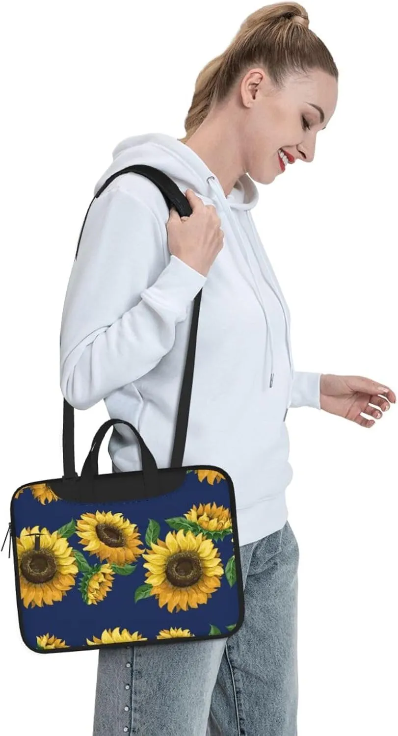 Sunflowers Laptop Bag Classic Slim Briefcase Messenger Bag, Spacious, Ergonomic