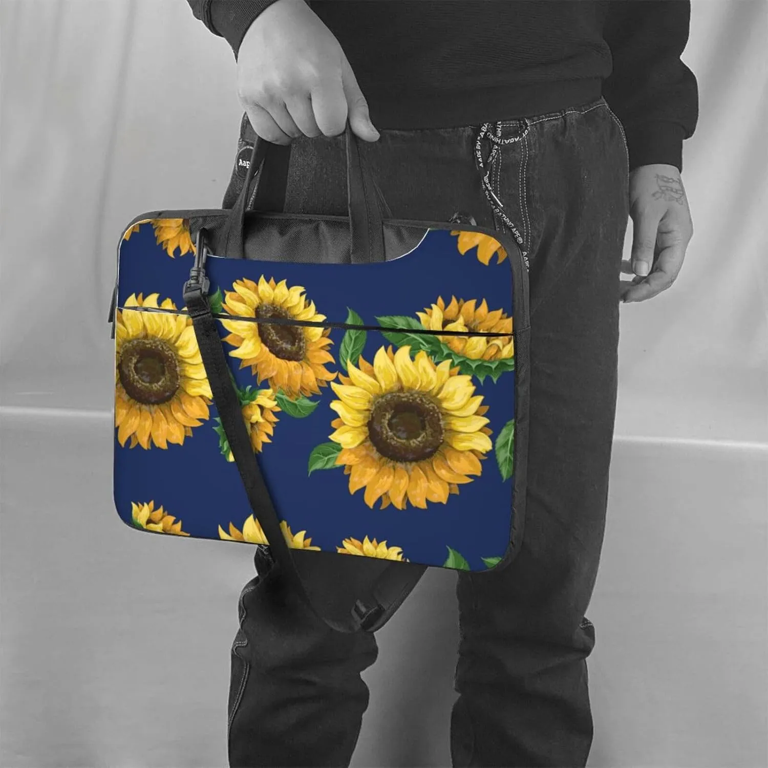 Sunflowers Laptop Bag Classic Slim Briefcase Messenger Bag, Spacious, Ergonomic