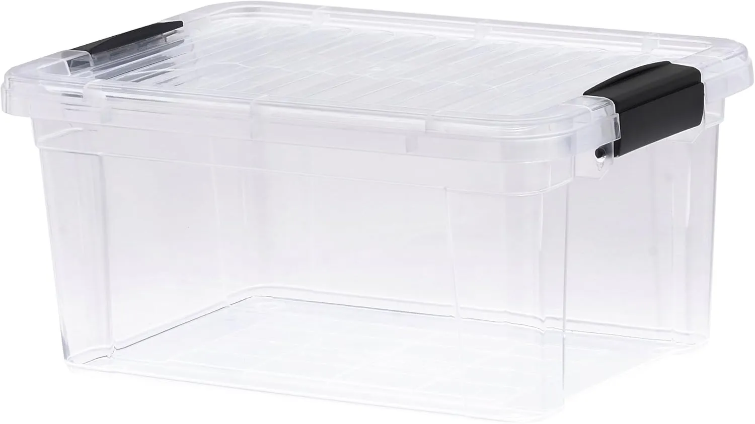 Superio Clear Plastic Storage Bin with Lid, 6.6 Qt, Non-Toxic, BPA Free, Odor Free, Organizer Storage Box, Stackable Plastic Tote for Home, Garage, School, and Office