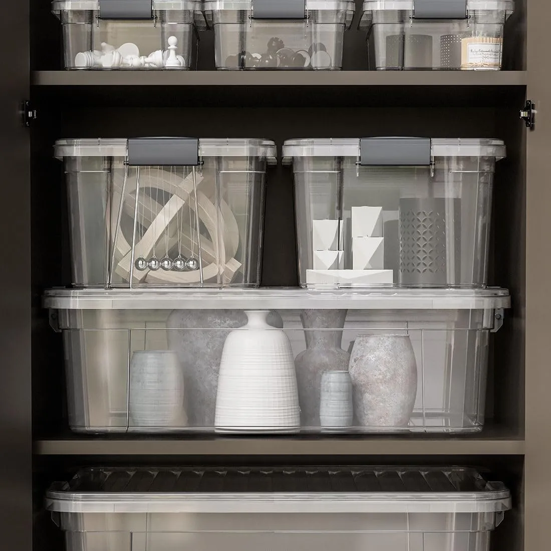 Superio Clear Plastic Storage Bin with Lid, 6.6 Qt, Non-Toxic, BPA Free, Odor Free, Organizer Storage Box, Stackable Plastic Tote for Home, Garage, School, and Office