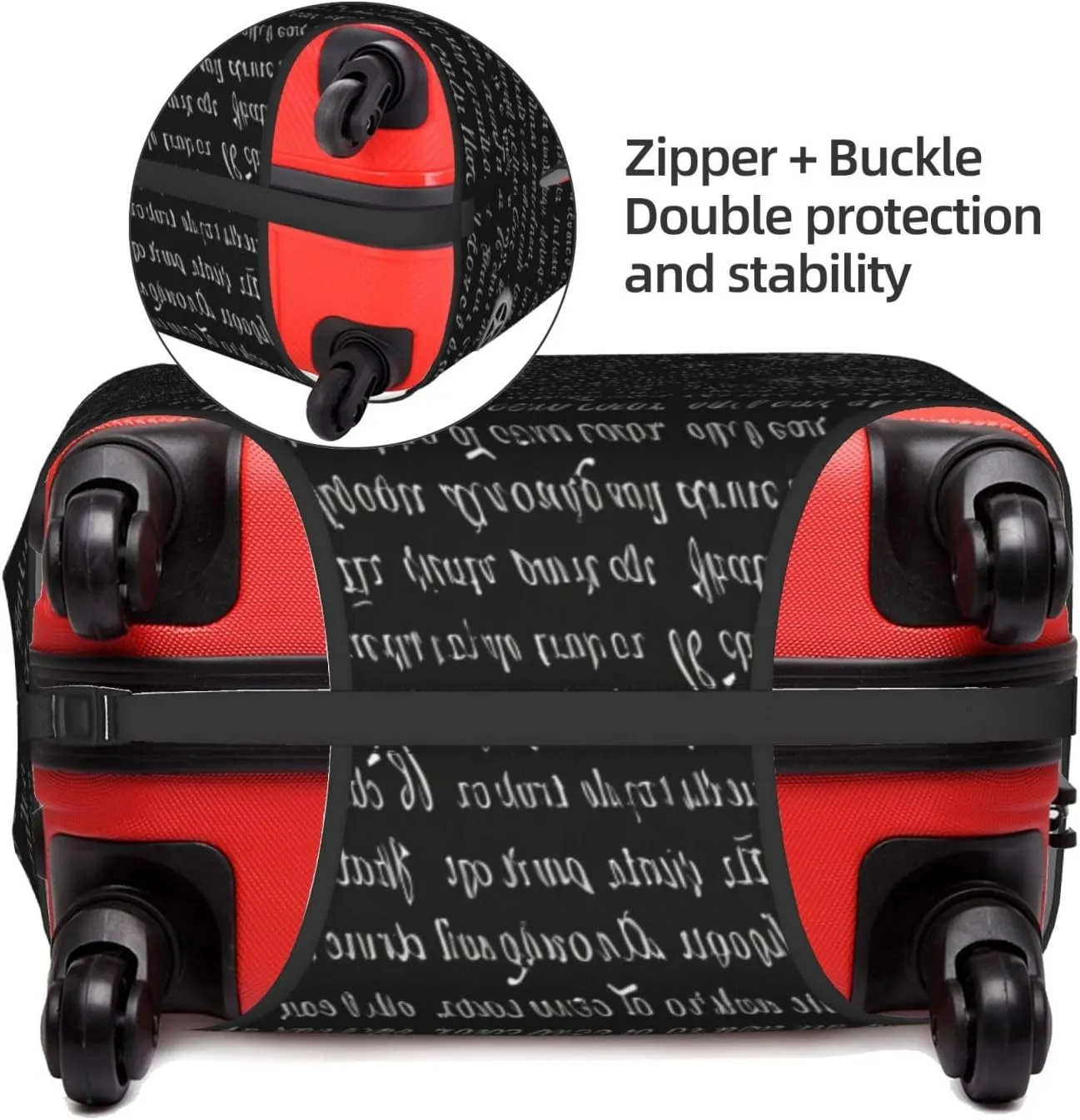 Supernatural Inspiration Trolley suitcase protective cover, elastic fabric, anti-scratch and dust-proof, unique pattern design, zipper opening and closing, no wheel jam